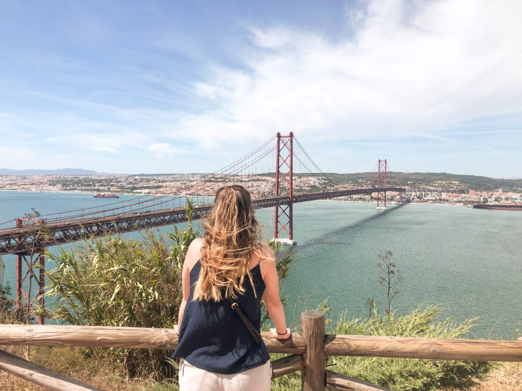 Lisbon suspension bridge portugal
