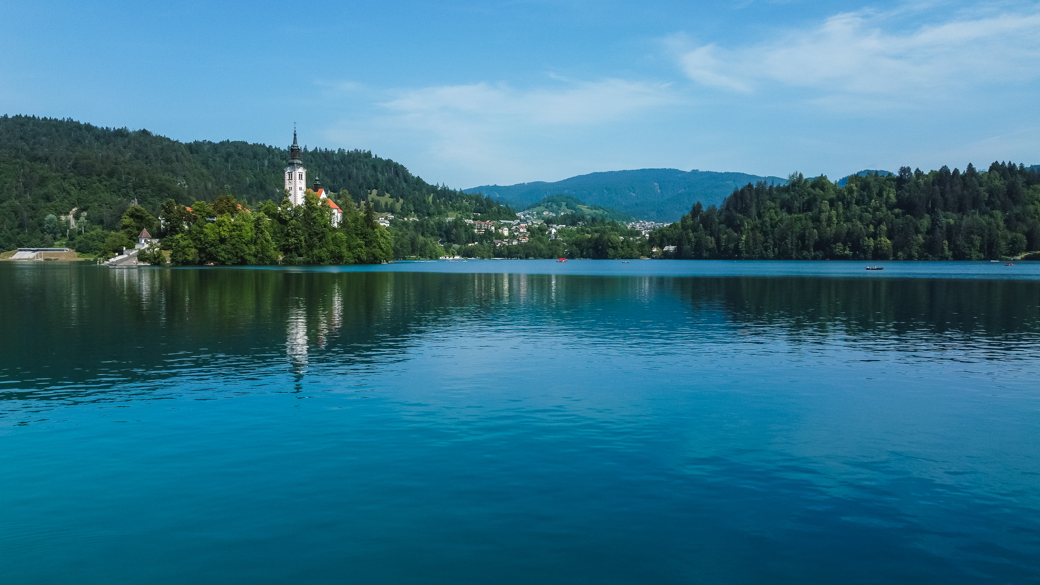 Drone lake bled slovenia