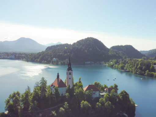 Drone lake bled slovenia europe blog