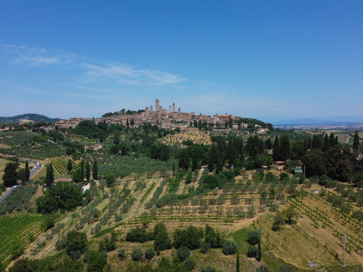 Tuscany italy drone dji