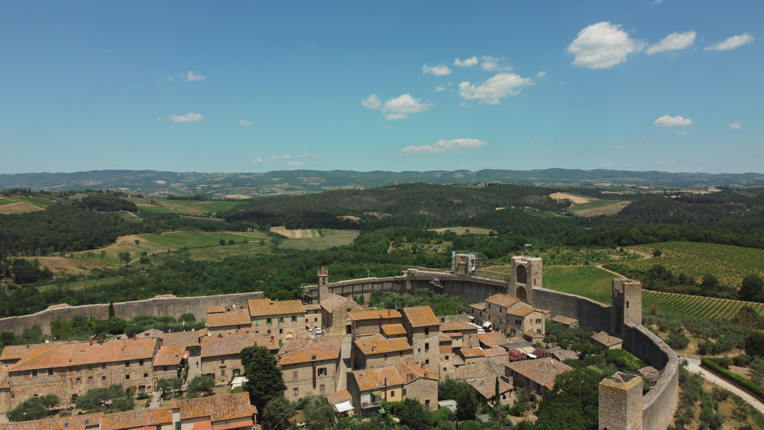 Tuscany italy drone dji