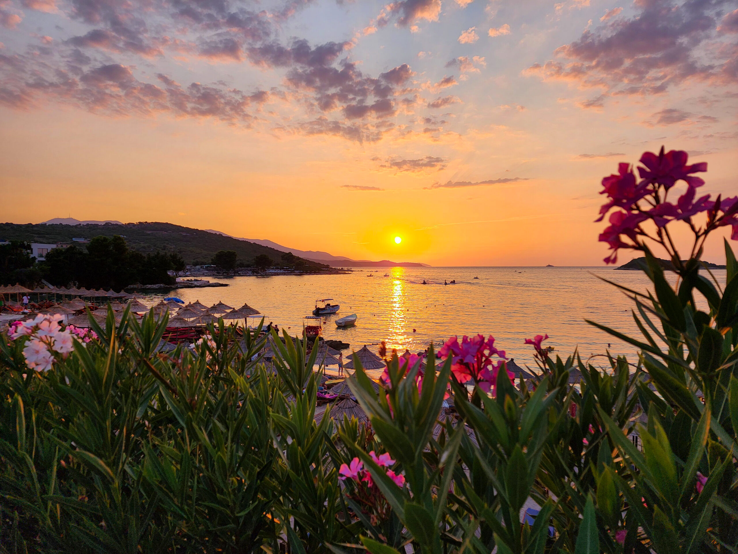 Ksamil Albania Sarande sunset beach