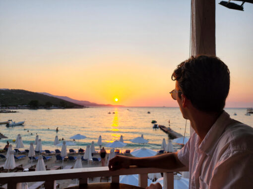 Castle Bar Restaurant Ksamil sunset albania