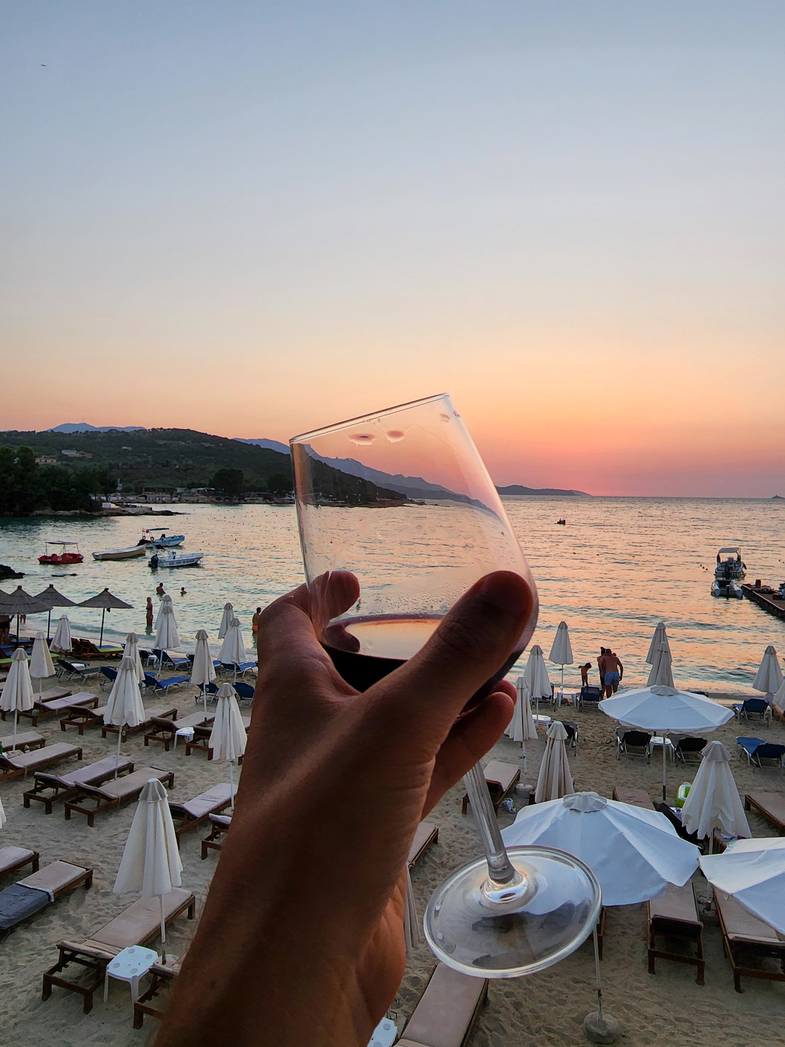 Castle Bar Restaurant Ksamil sunset