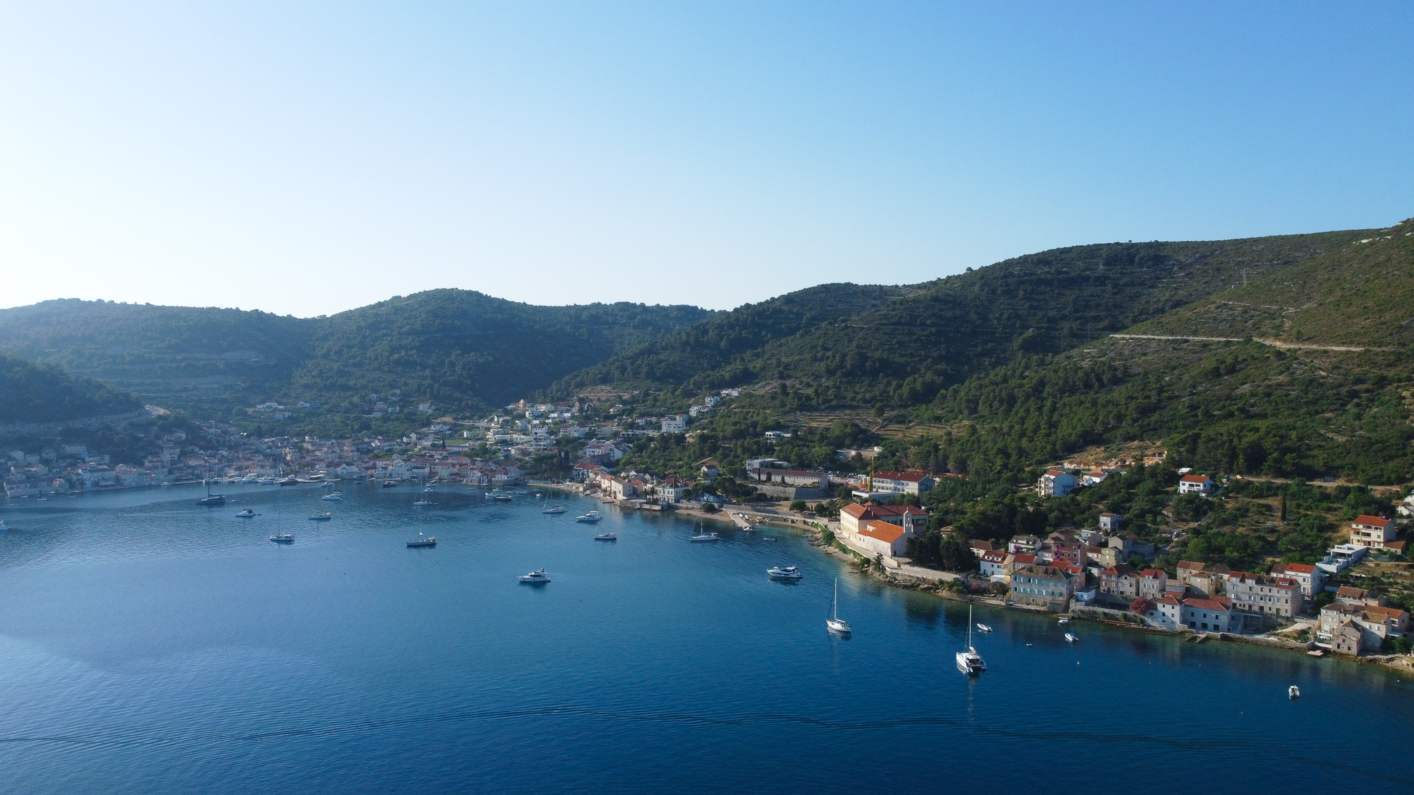Vis island croatia drone footage