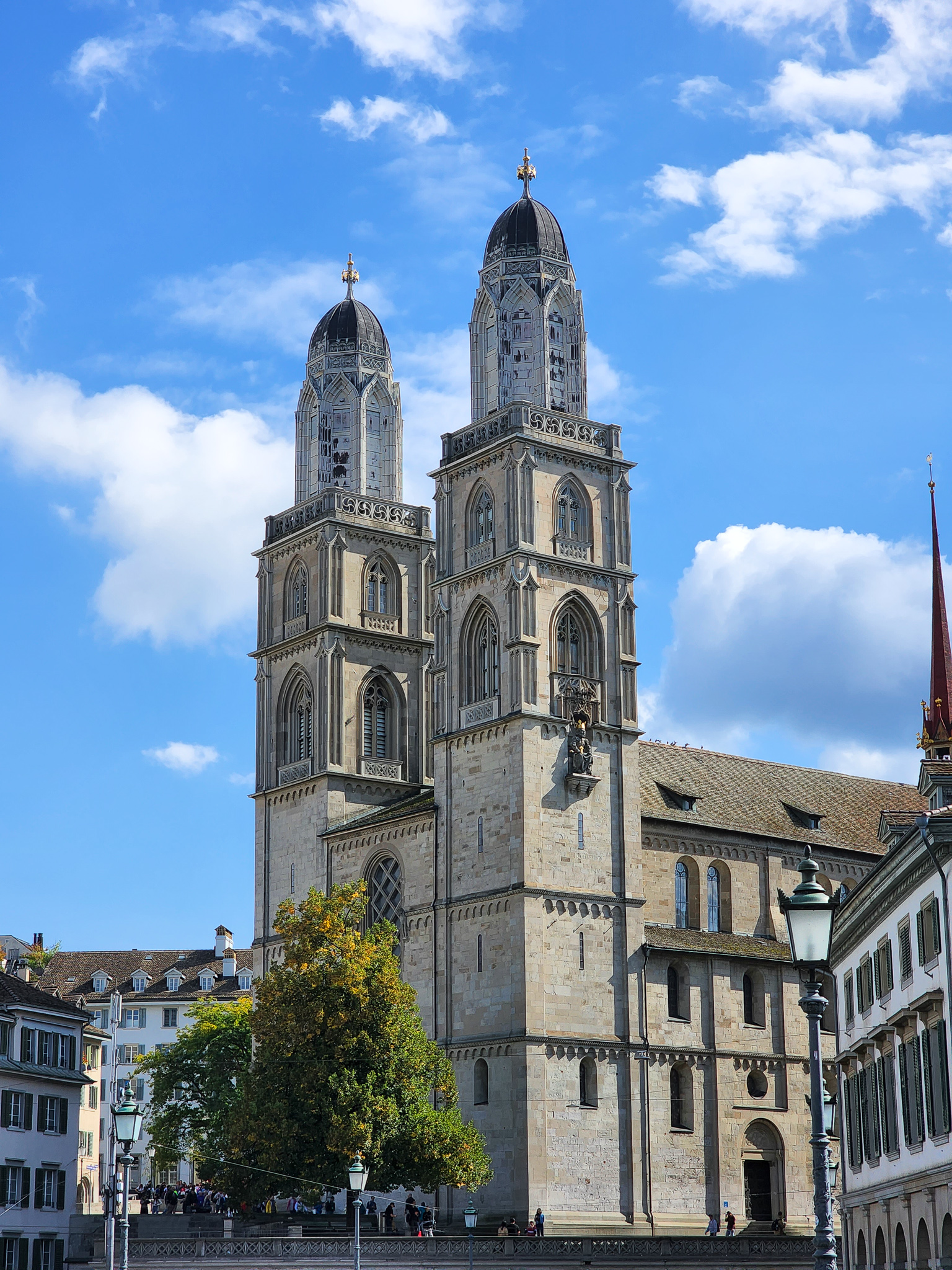 Zurich cathedrals old town