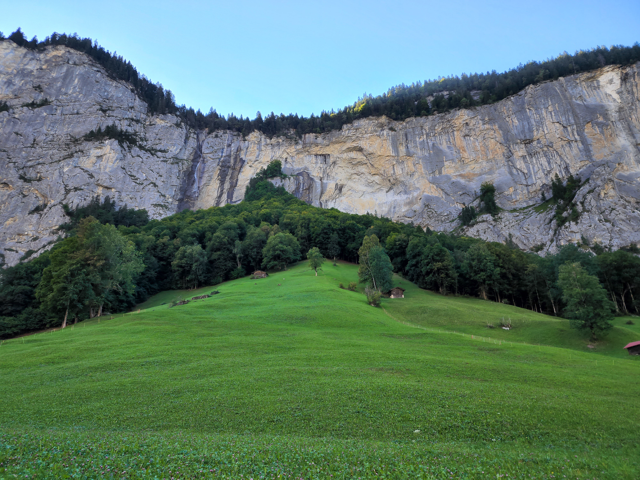 Rolling green hills switzerland jungfrau