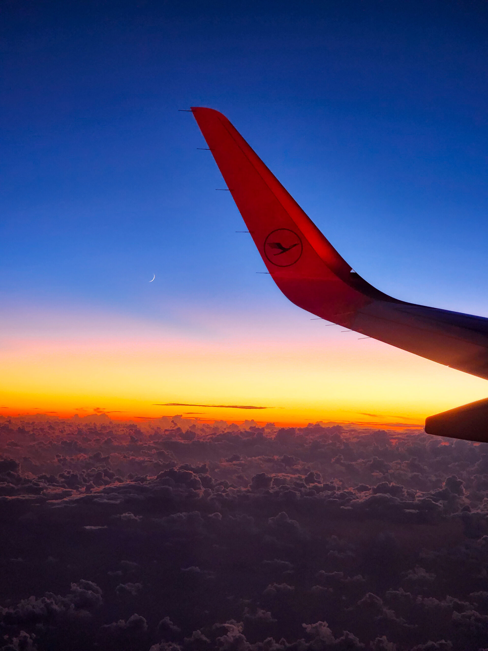sunset plane flight journey travel