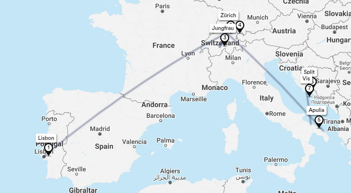 europe travel itinerary one month bucket list