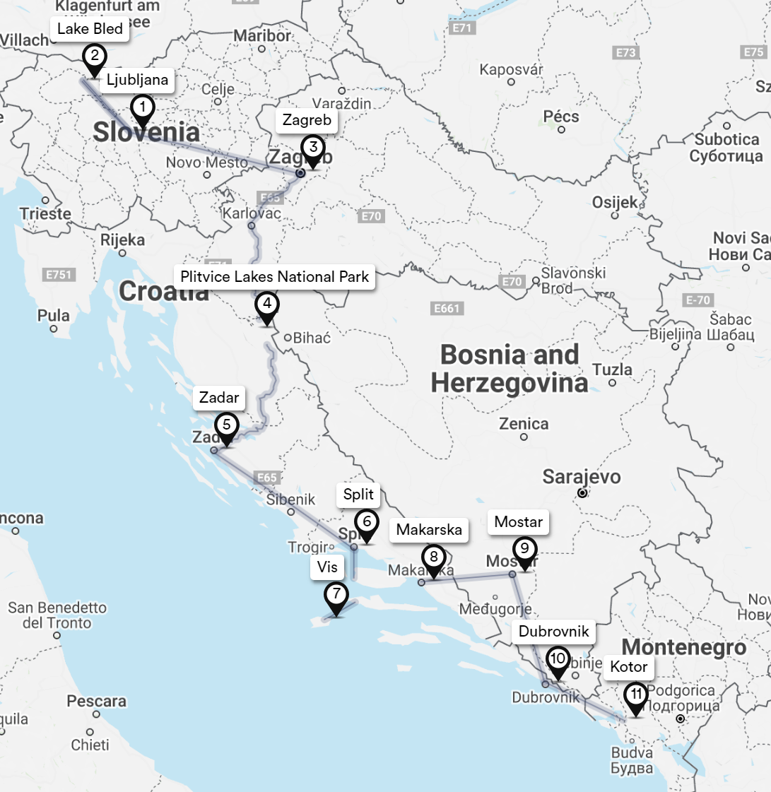croatia and balkan one month travel itinerary europe