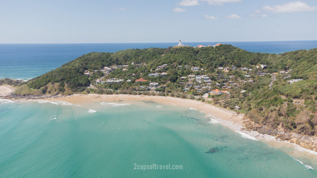byron lighthouse wategos beach drone things to do summer