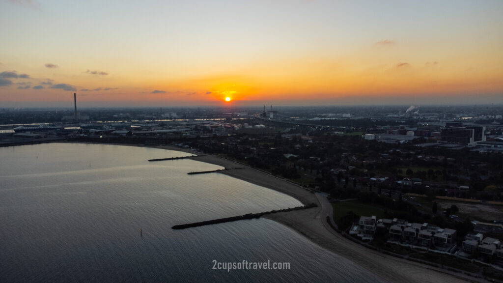 princess pier melbourne best photography location city drone skyline