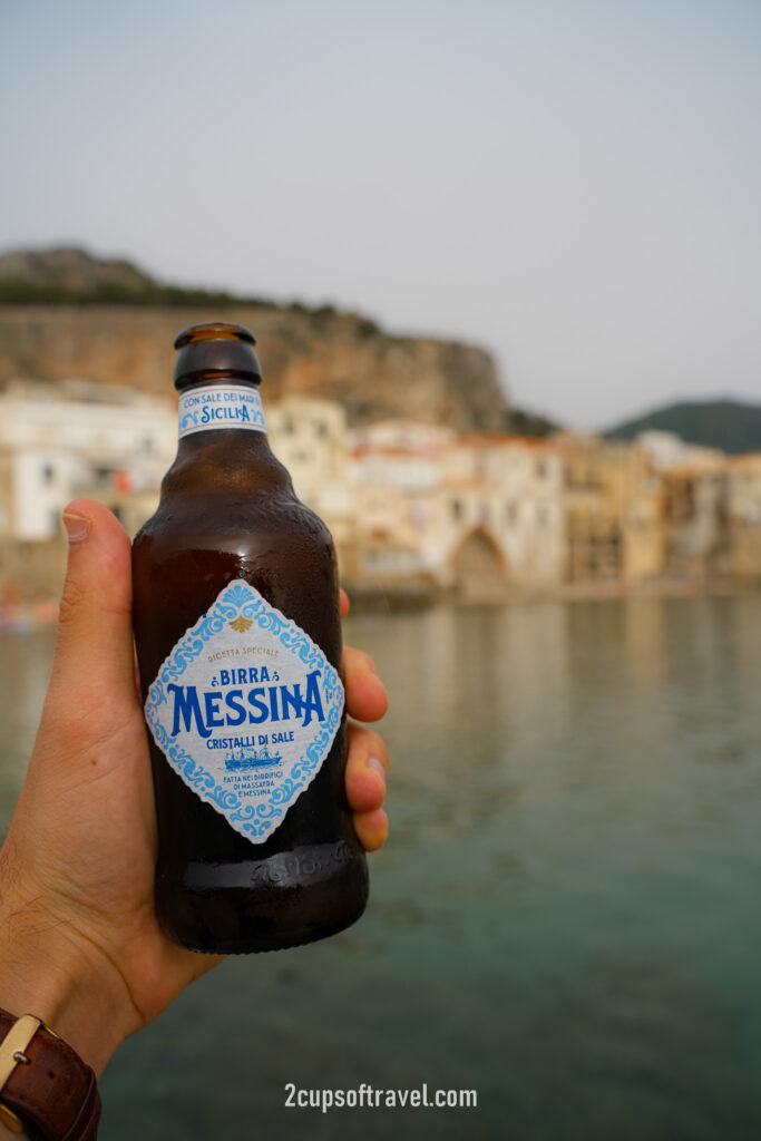 drink messina beer near ceflu harbour beach