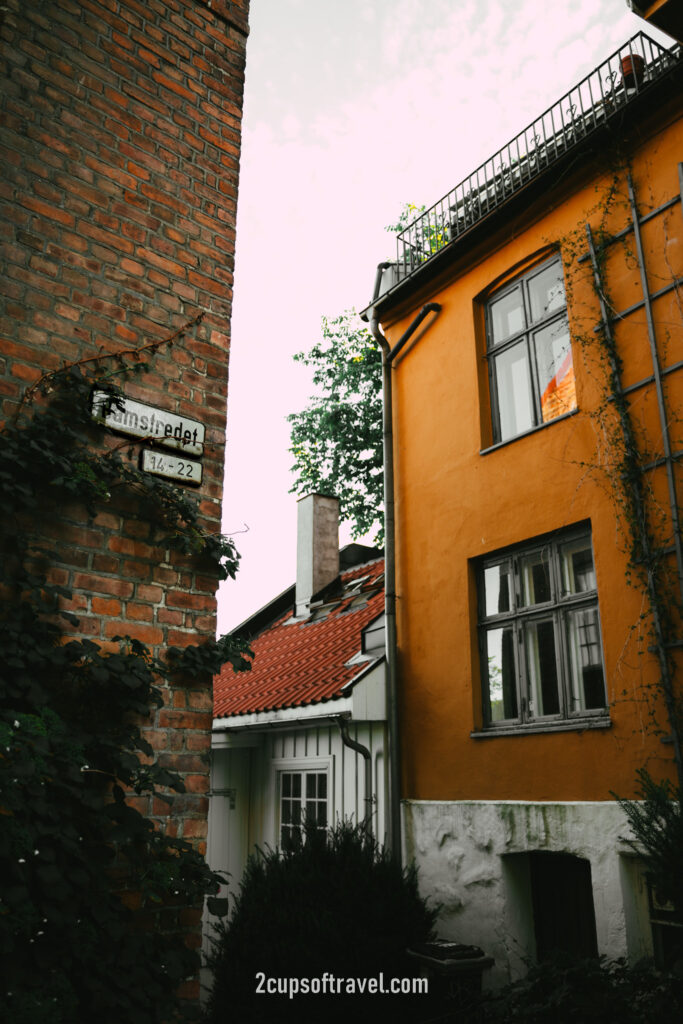 cutest old town street in oslo Damstredet norway
