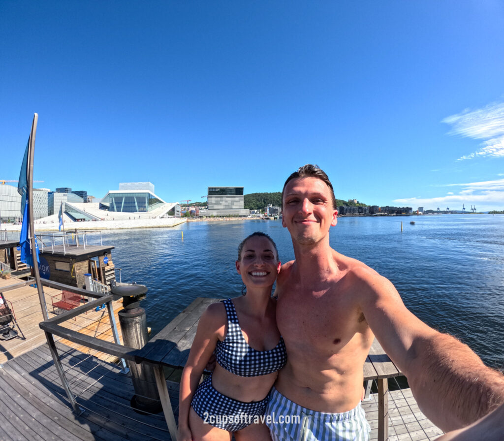 KOK overlooking Oslofjord and the Opera House at their Langkaia location summer norway oslo