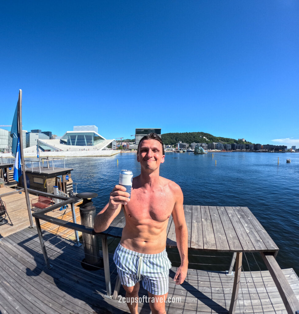 KOK overlooking Oslofjord and the Opera House at their Langkaia location summer norway oslo