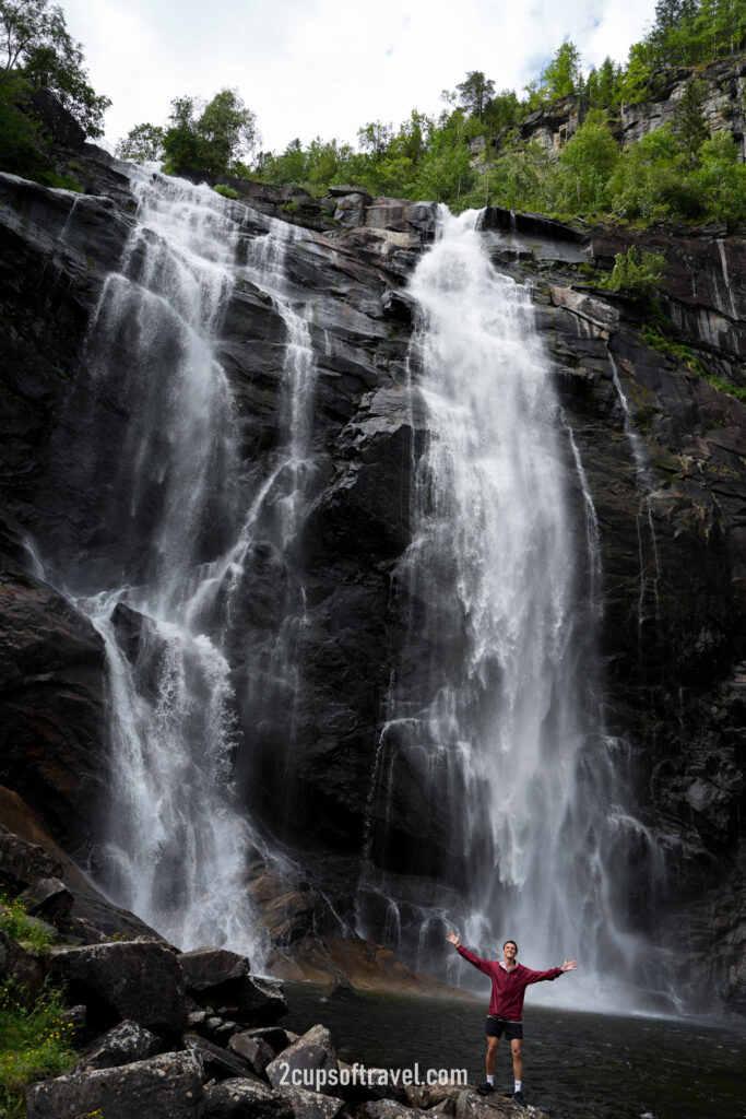 Skjervfossen voss aurland odda bergen road trip best waterfalls