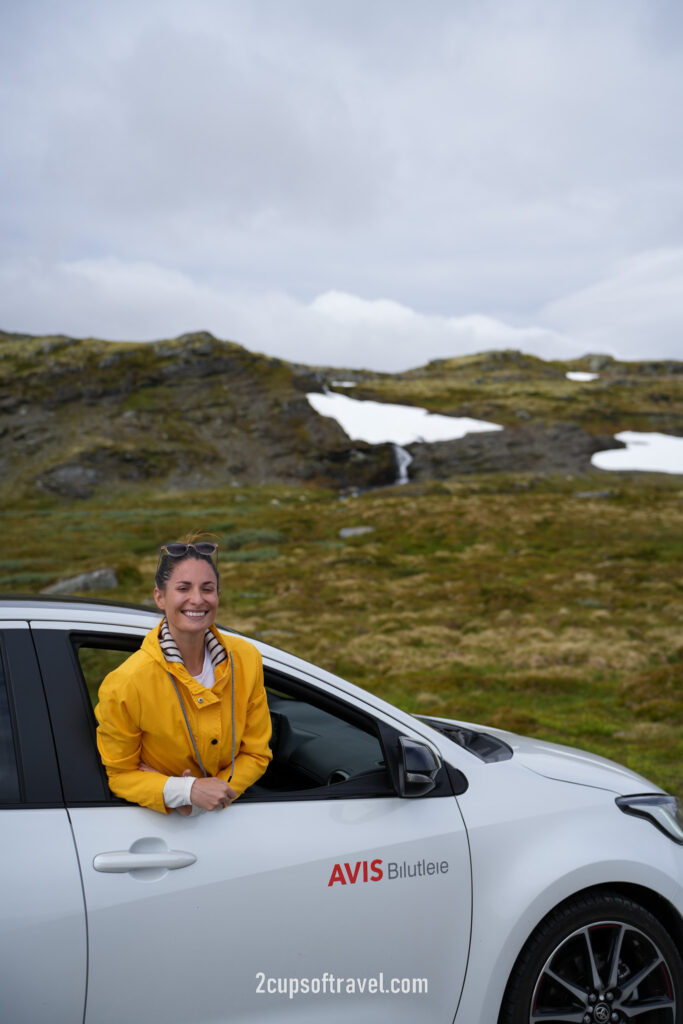 picturesque Aurlandsfjillet road. The Nasjonal turistveg Aurlandsfjellet must drive road trip aurland