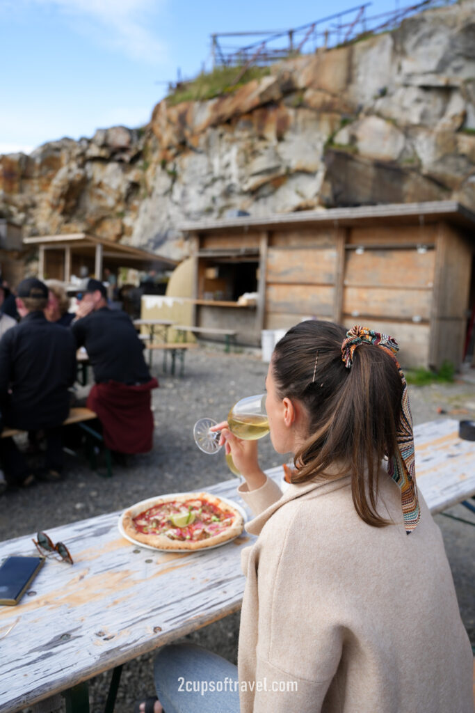 Trevarefabrikken wine by the water pizza things to do henningsvaer bar