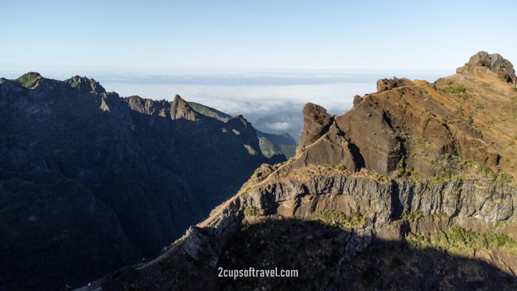 pr1 pico do arieiro to pico ruvio hike madeira stairway to heaven bucket list madeira drone