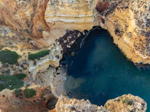 is the seaweed problem bad in algarve praia do camilo lagos drone