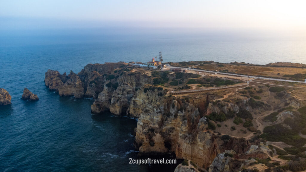 sunset in the algarve lagos portugal drone where to visit best beaches ponta da piedade praia do camillo praia dona ana is the seaweed problem bad