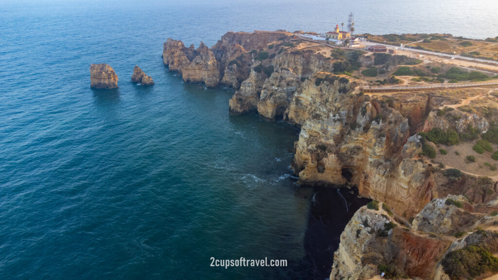 sunset in the algarve lagos portugal drone where to visit best beaches ponta da piedade praia do camillo praia dona ana is the seaweed problem bad