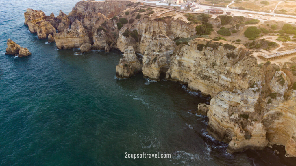 sunset in the algarve lagos portugal drone where to visit best beaches ponta da piedade praia do camillo praia dona ana is the seaweed problem bad