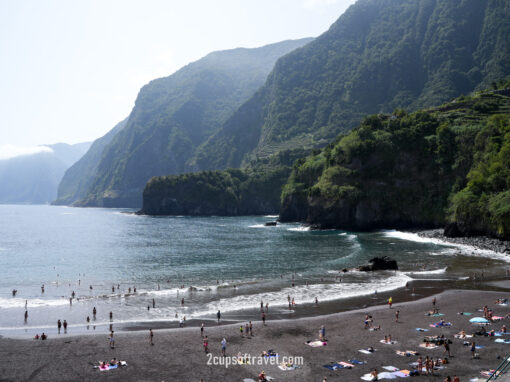 The Best Beach In Madeira Seixal Black Sand Beach 2 Cups Of Travel