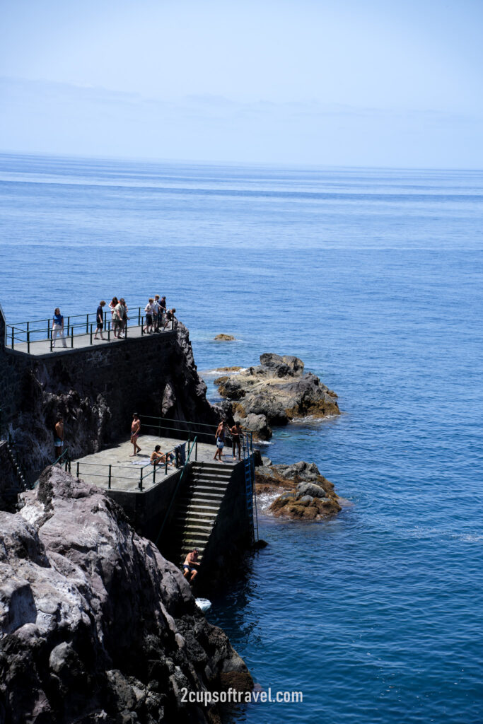 Ponta do Sol harbour cliff jumping madeira