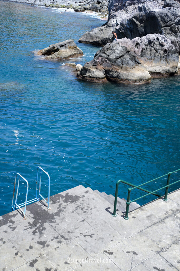 Ponta do Sol harbour cliff jumping madeira