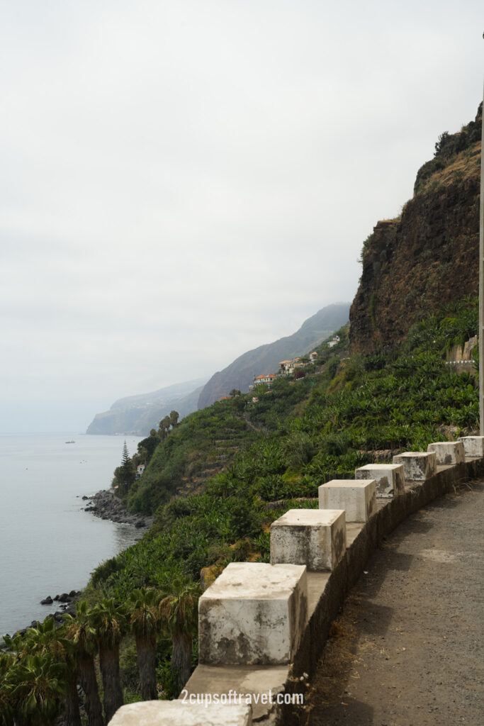 Cascata dos Anjos waterfall over the road madeira hidden gem ponta do sol