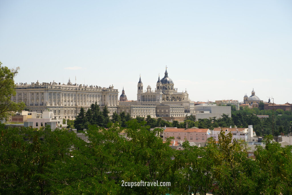 promenade between Temple de Debod and Catedral de Santa Maria royal palace madrid things to do best view madrid