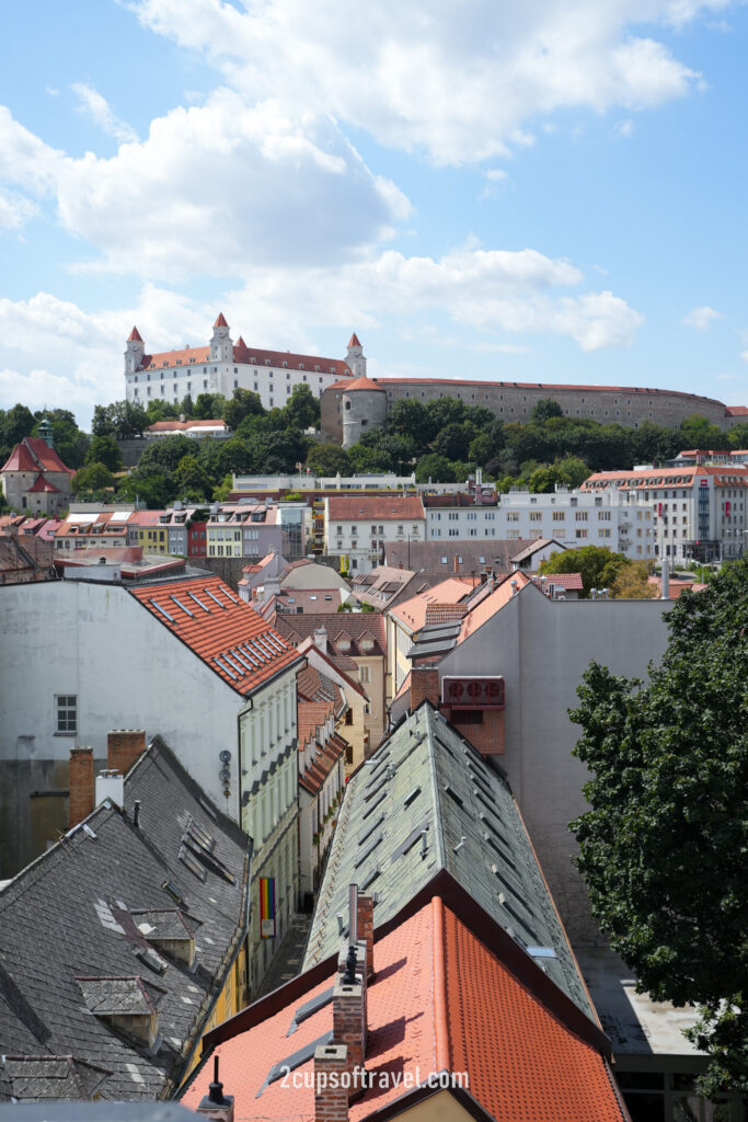 the best view in Bratislava at St. Michael's Gate slovakia things to do