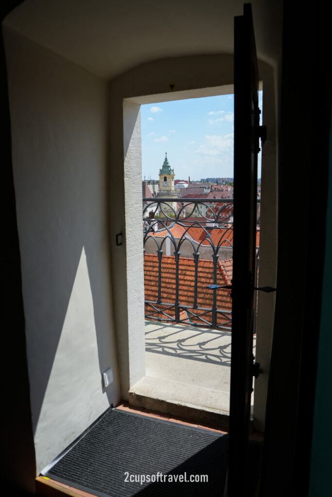 the best view in Bratislava at St. Michael's Gate slovakia things to do