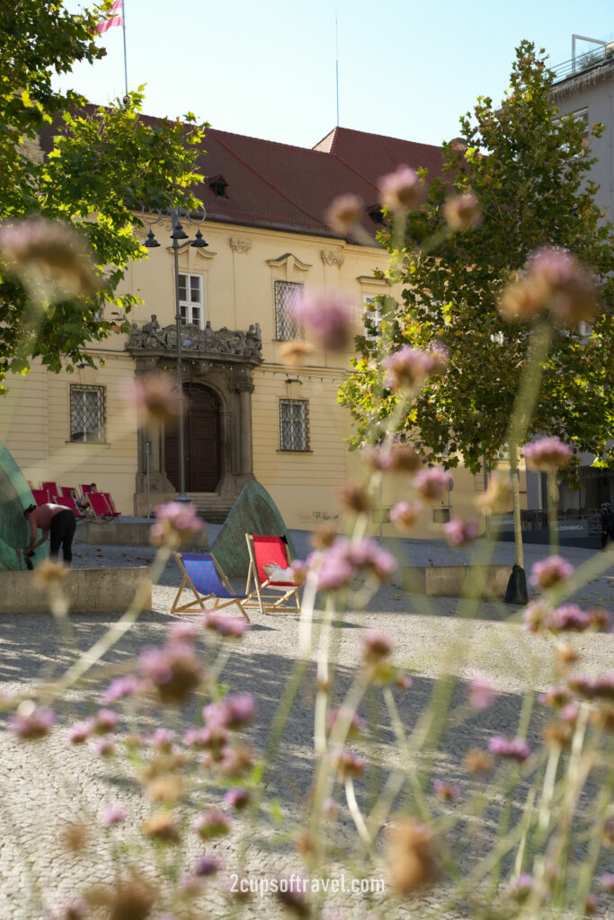 parks and green spaces around the edge of Brno