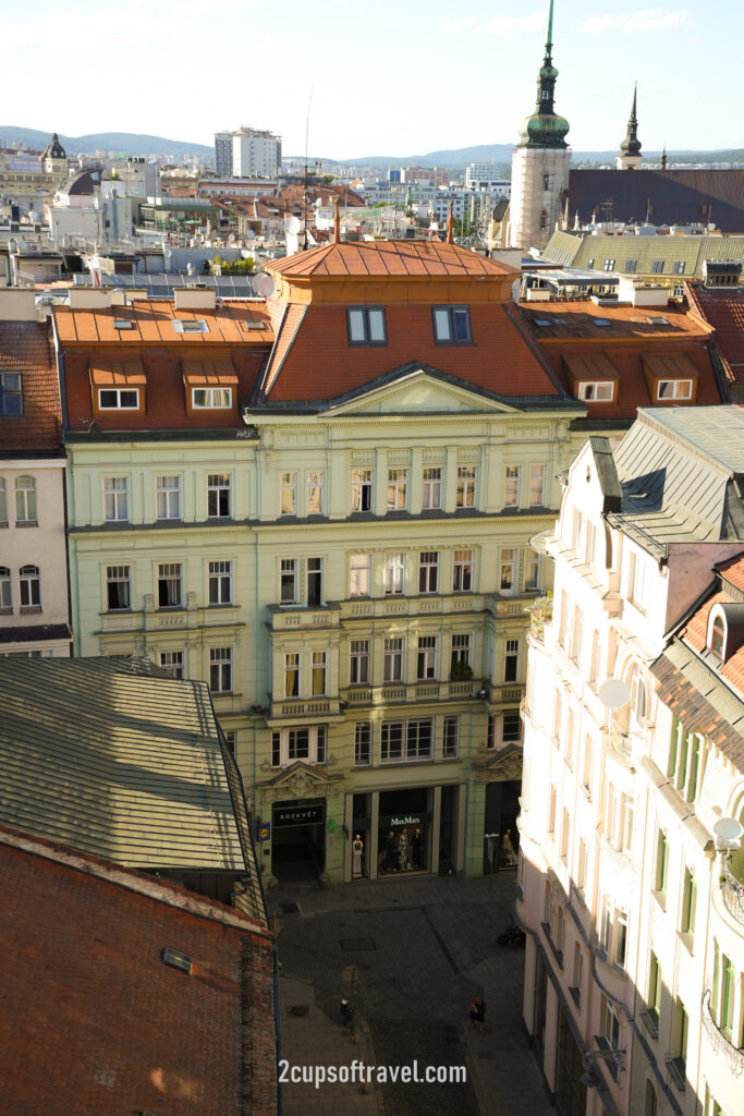 best view of Brno at the Old Town Hall gate view point czech