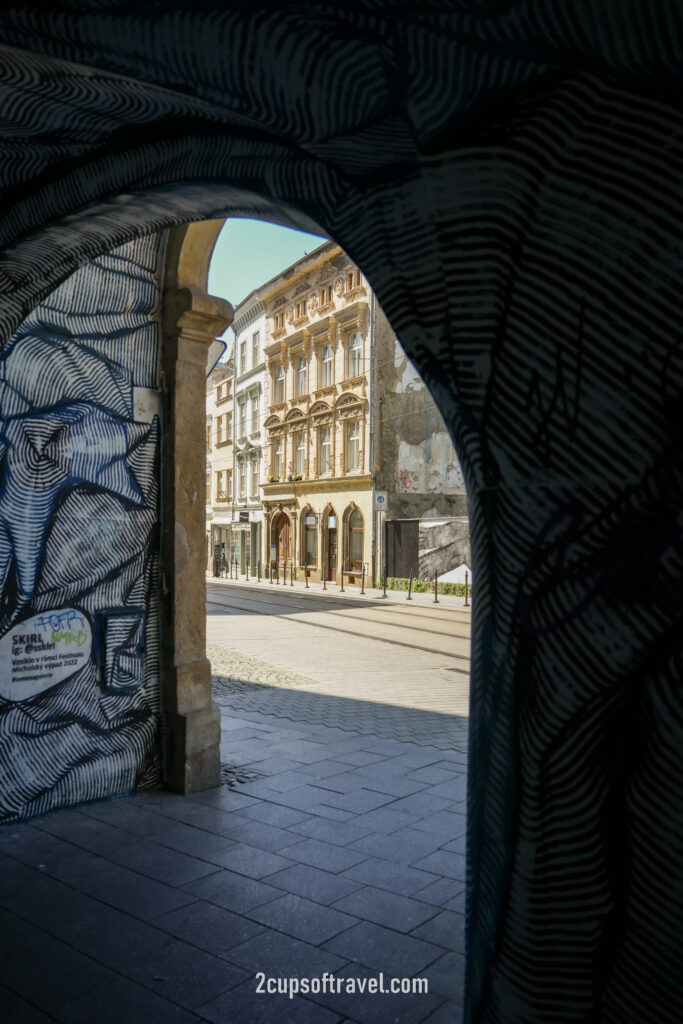 painted walkway - Lomená gallery olomouc things to do