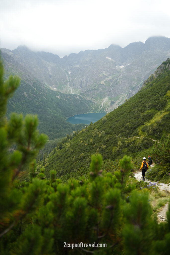 zakopane five lakes hike BLUE TRAIL from here towards Morskie Oko