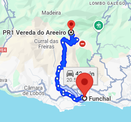 Funchal to PR1 Pico do Arieiro Hike