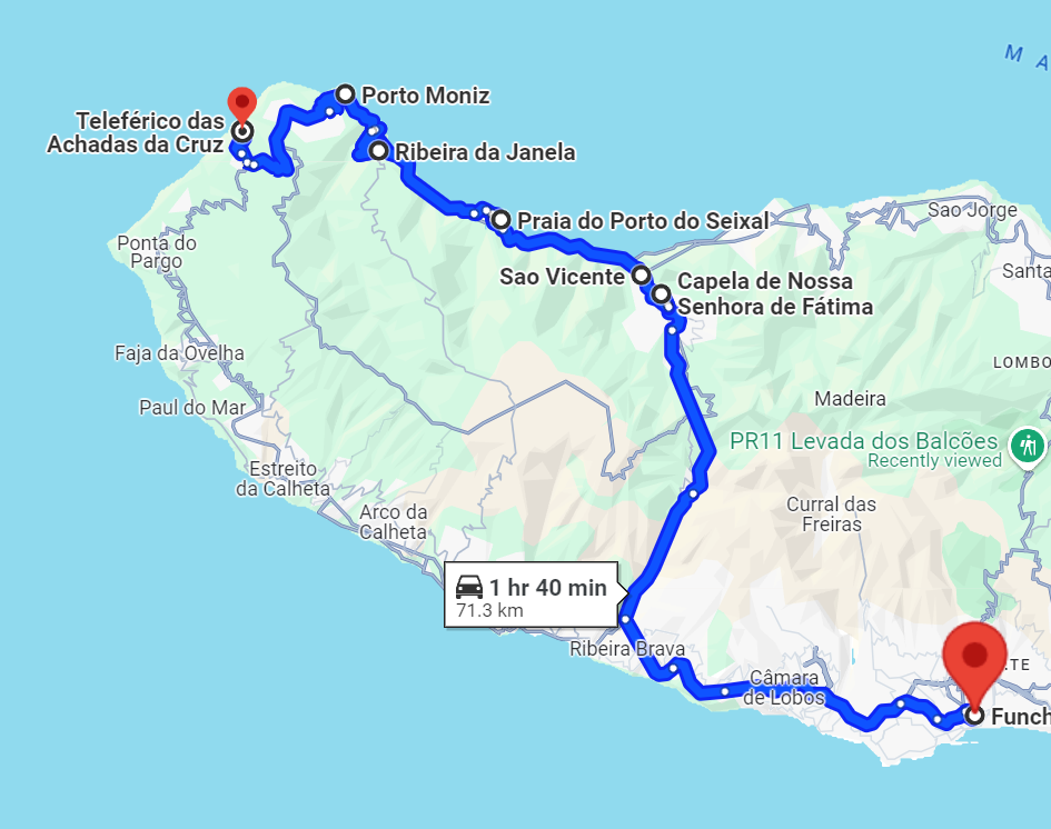 Madeira North West Road Trip Itinerary