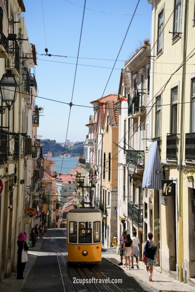 things to do yellow lisbon tram where to see R. da Bica de Duarte Belo funicular barrio alto portugal