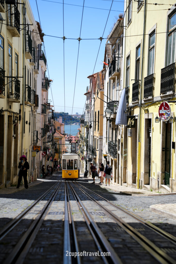 things to do yellow lisbon tram where to see R. da Bica de Duarte Belo funicular barrio alto portugal