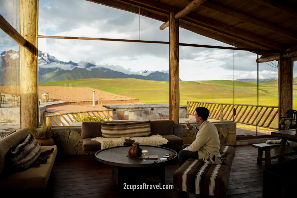 mountain view experience peru sacred valley bucket list do not miss airbnb feed llamas in hot tub